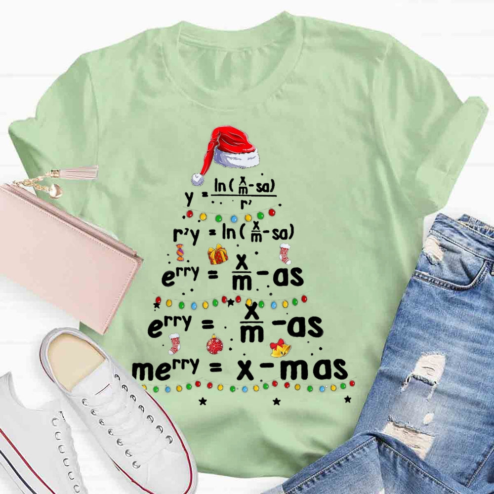 Geometry Math Science Teacher Christmas T-shirt