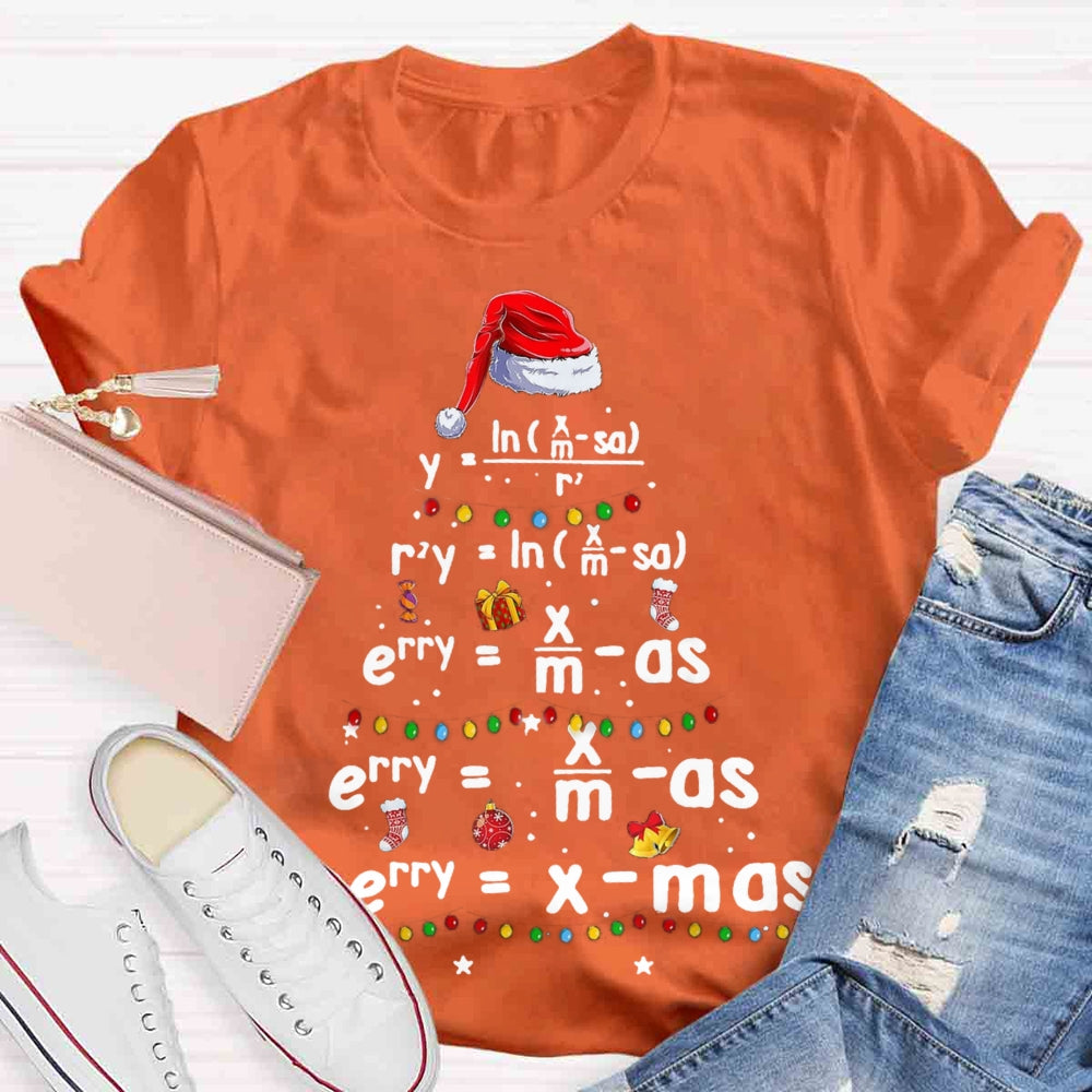 Geometry Math Science Teacher Christmas T-shirt