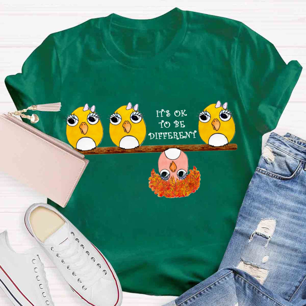 Its Ok To Be Different Funny Birds T-shirt