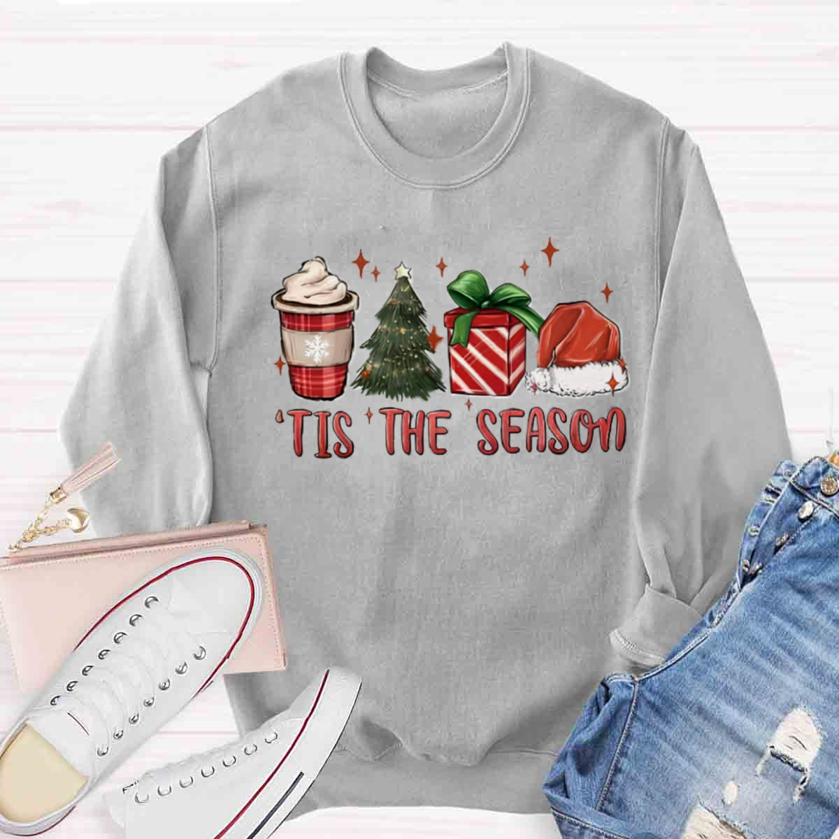 Tis The Season Red Christmas Sweatshirt