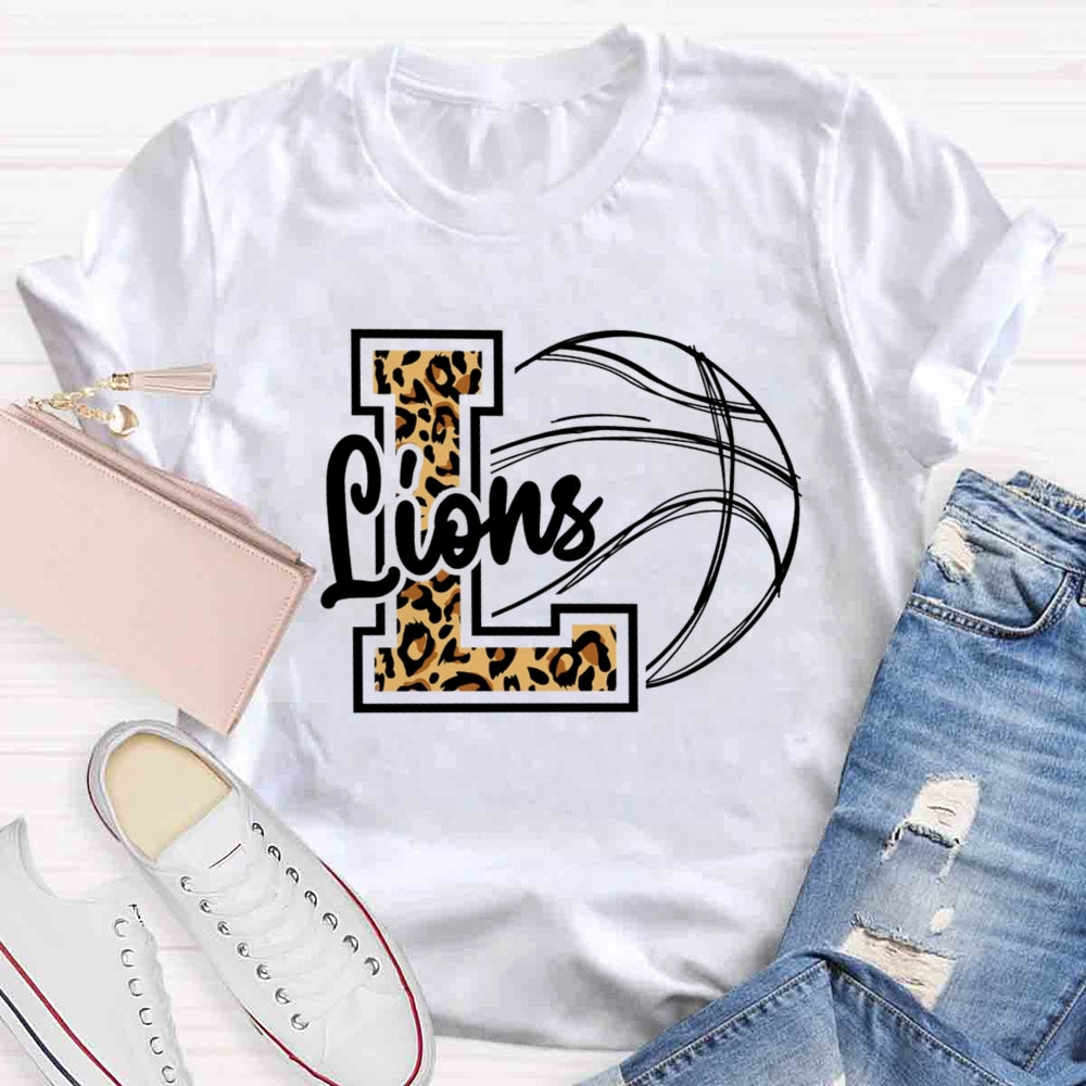 Personalized Mascot Leopard T-shirt