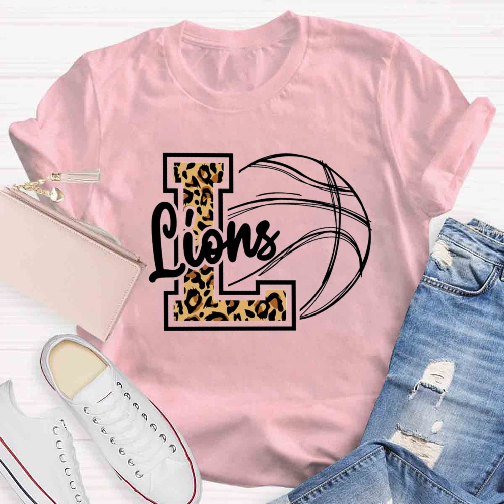 Personalized Mascot Leopard T-shirt