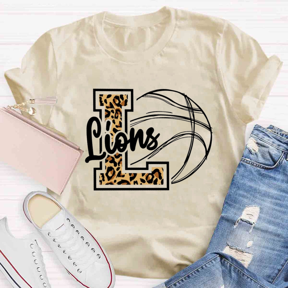 Personalized Mascot Leopard T-shirt