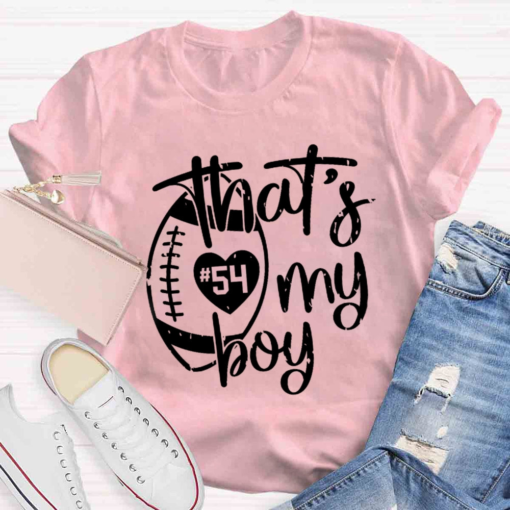 Personalized Number That's My Boy T-shirt