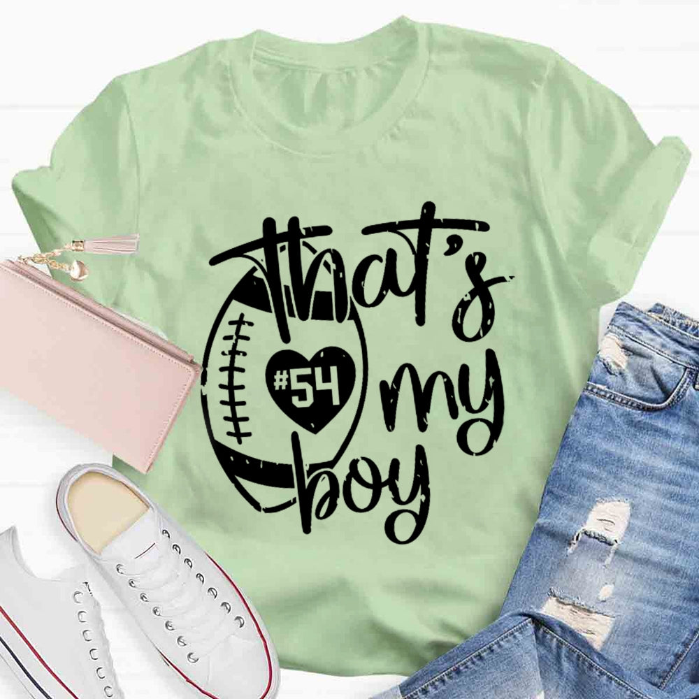 Personalized Number That's My Boy T-shirt