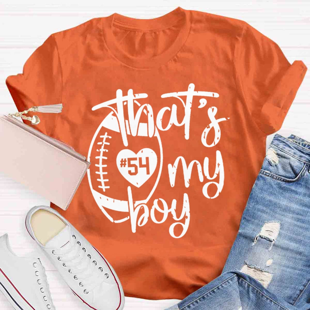 Personalized Number That's My Boy T-shirt