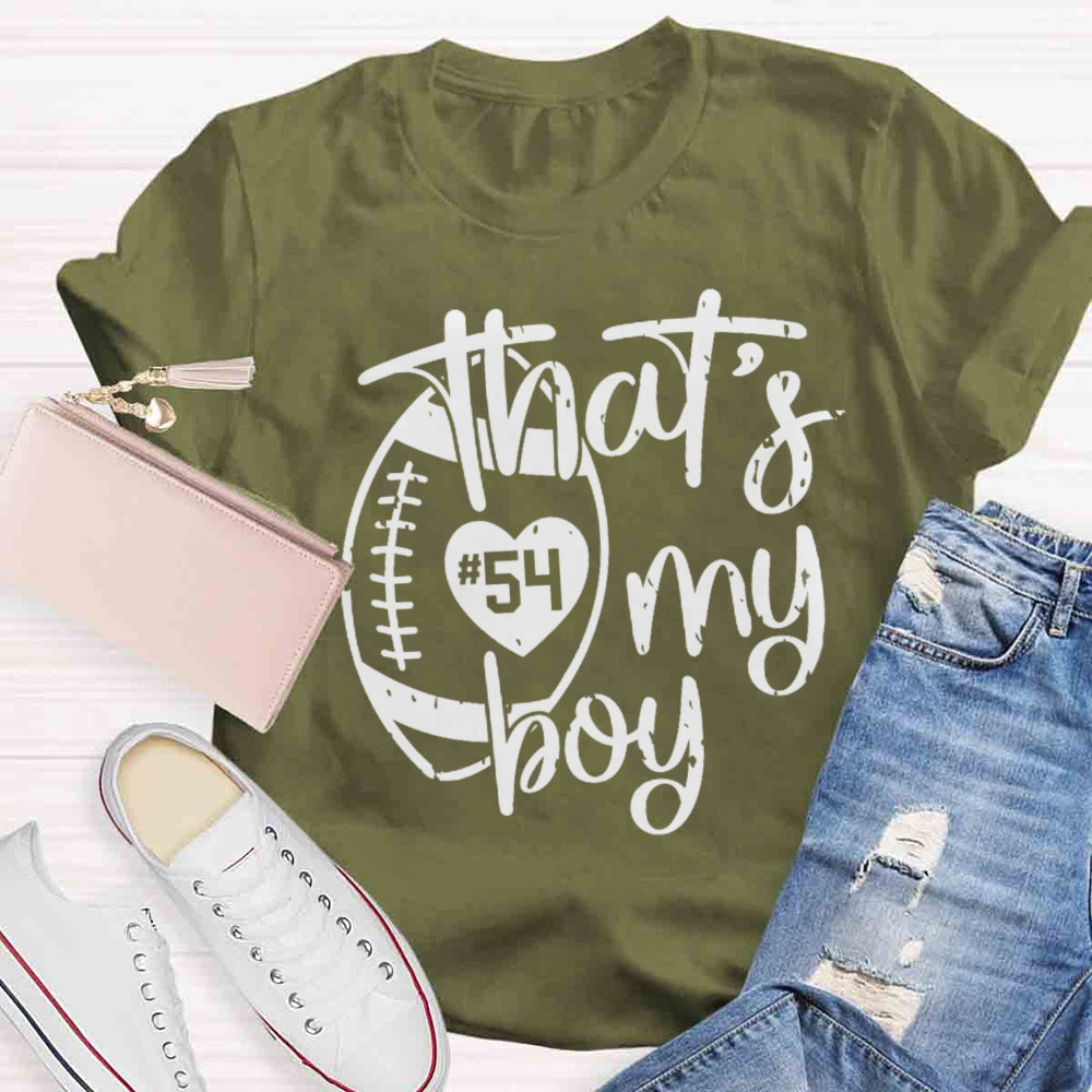 Personalized Number That's My Boy T-shirt