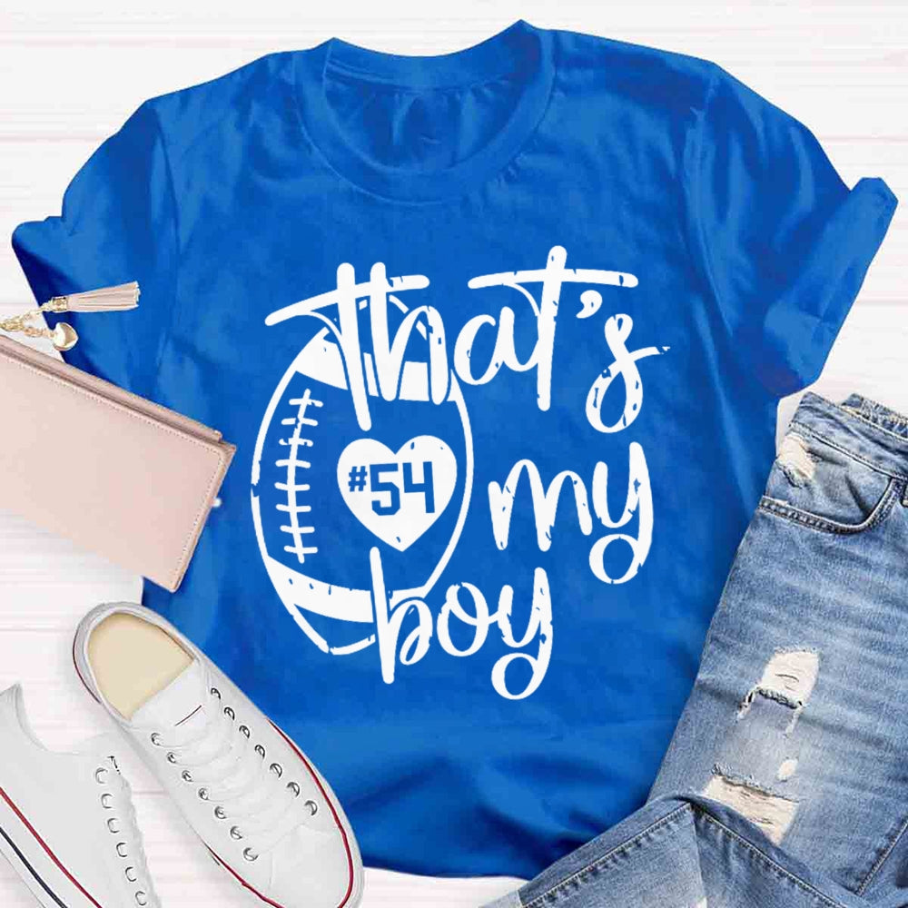 Personalized Number That's My Boy T-shirt