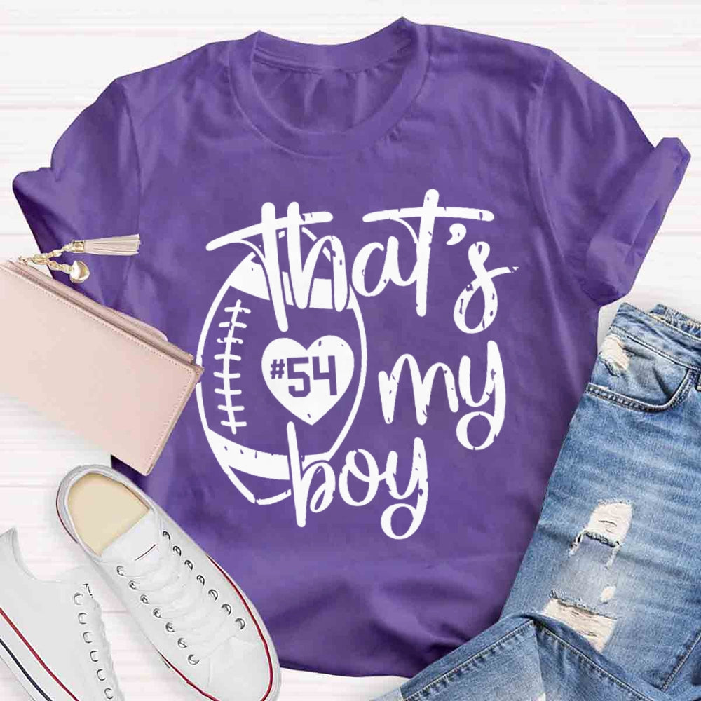 Personalized Number That's My Boy T-shirt