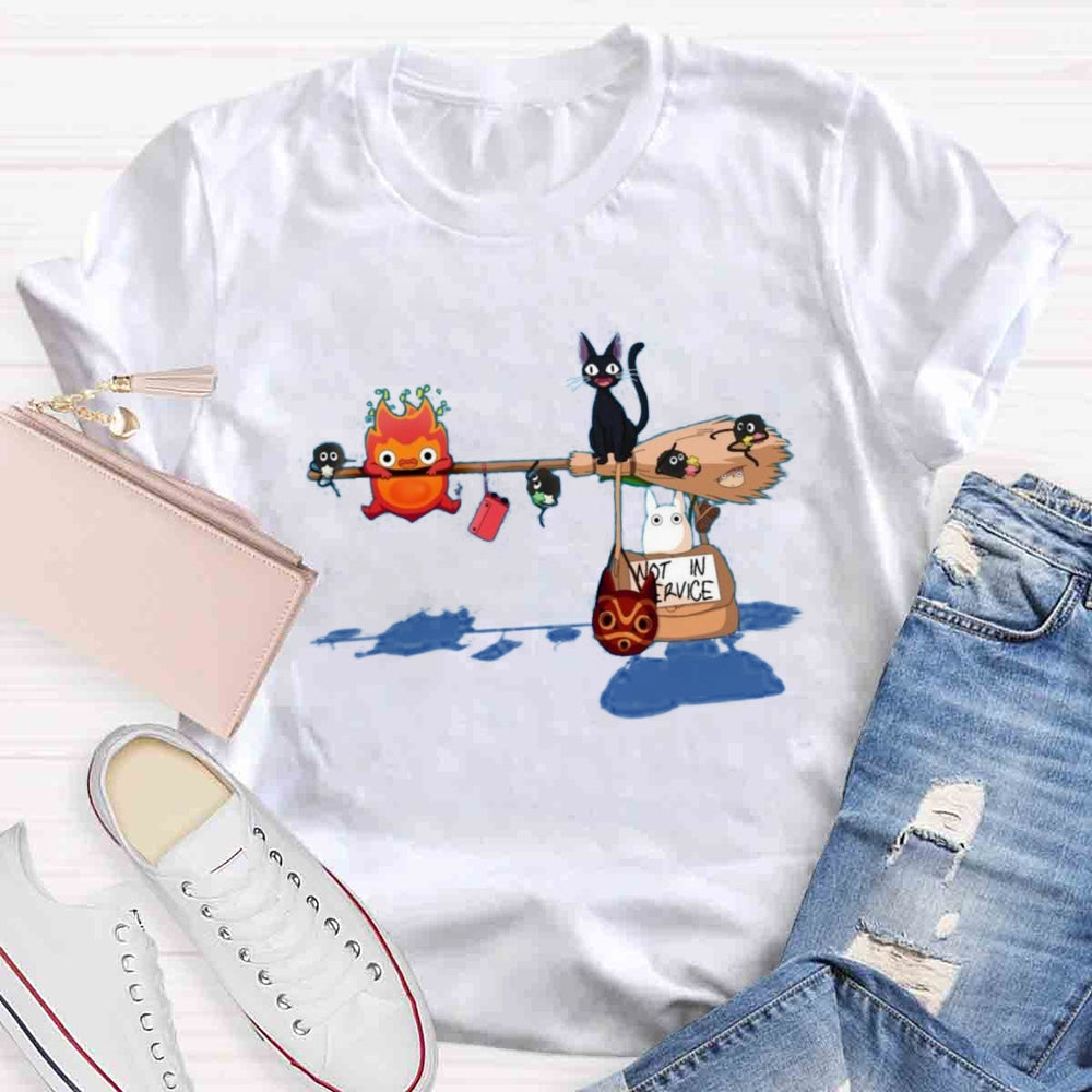 Funny Halloween Art Print Casual Short Sleeve T-shirt