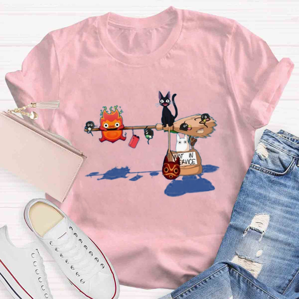 Funny Halloween Art Print Casual Short Sleeve T-shirt