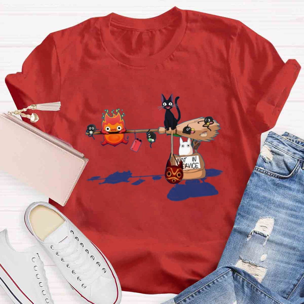 Funny Halloween Art Print Casual Short Sleeve T-shirt