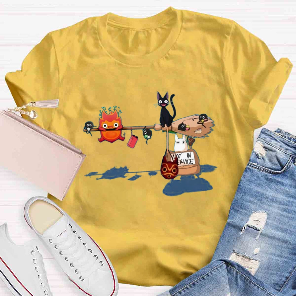 Funny Halloween Art Print Casual Short Sleeve T-shirt