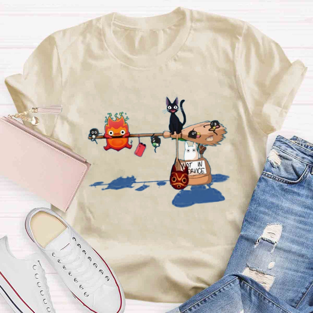 Funny Halloween Art Print Casual Short Sleeve T-shirt