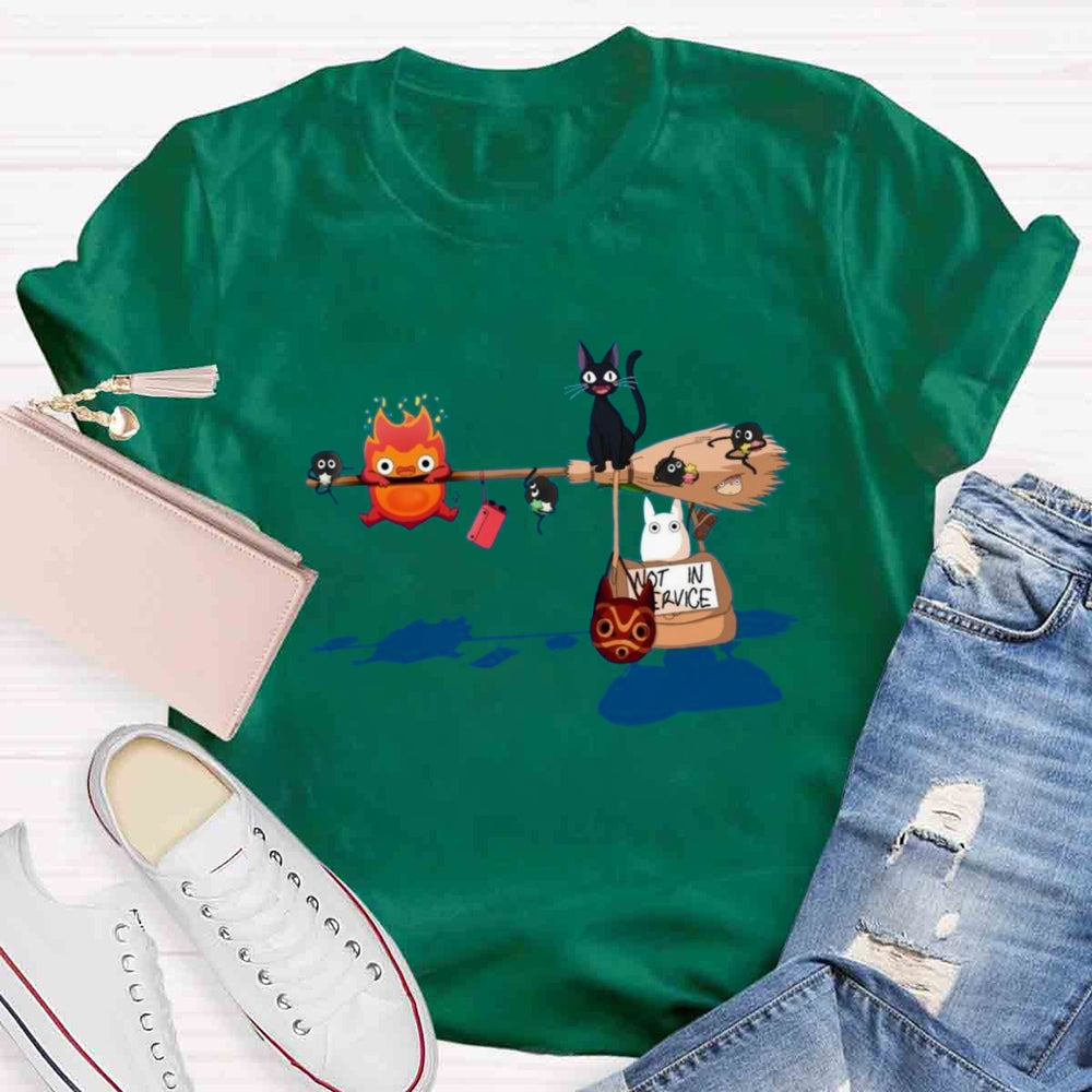 Funny Halloween Art Print Casual Short Sleeve T-shirt