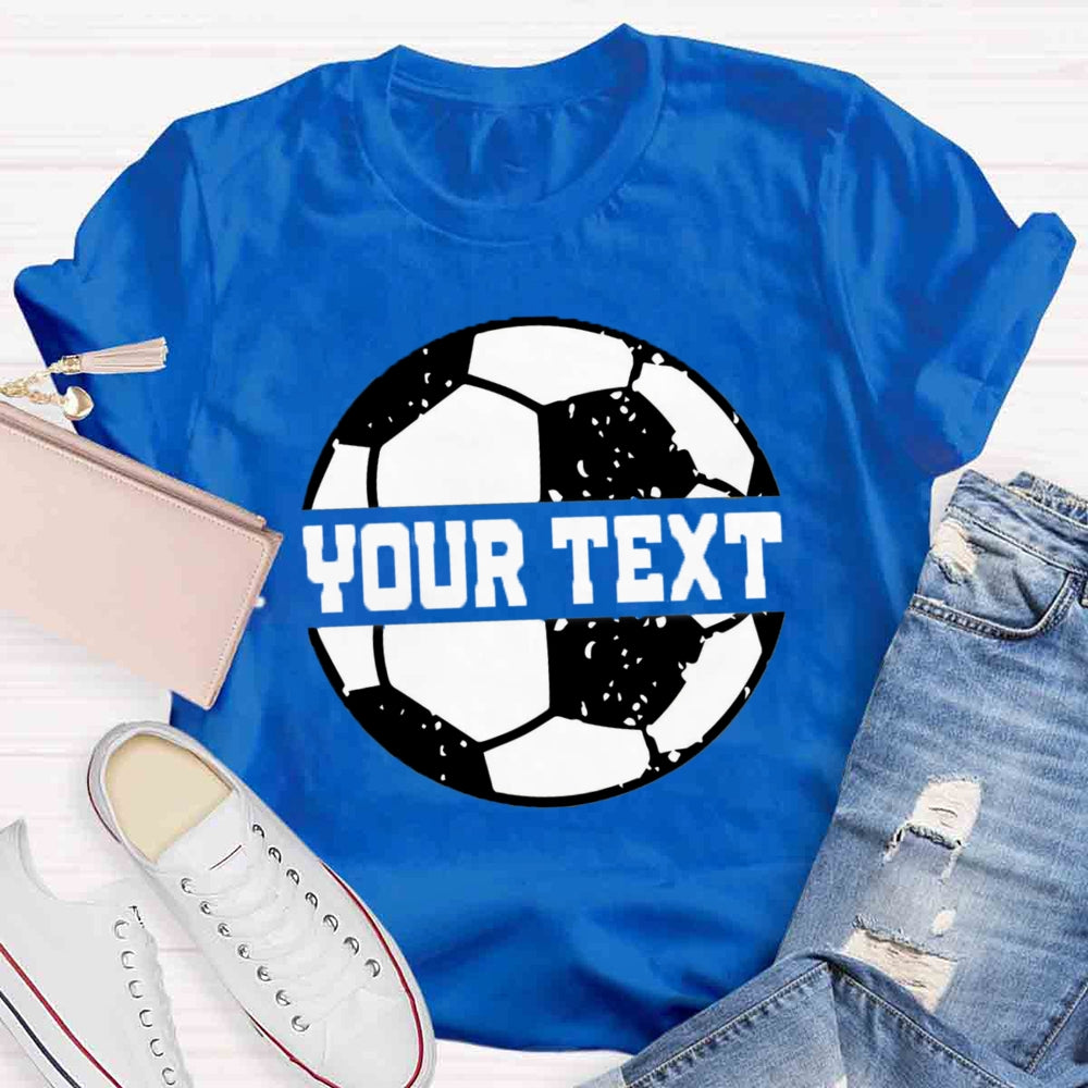 Personalized Text Soccer Ball Split Monogram T-shirt