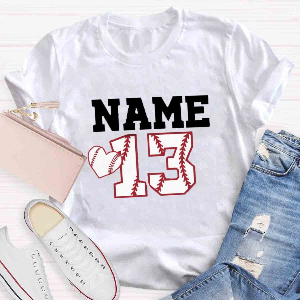 Personalized Game Number And Team Name T-shirt