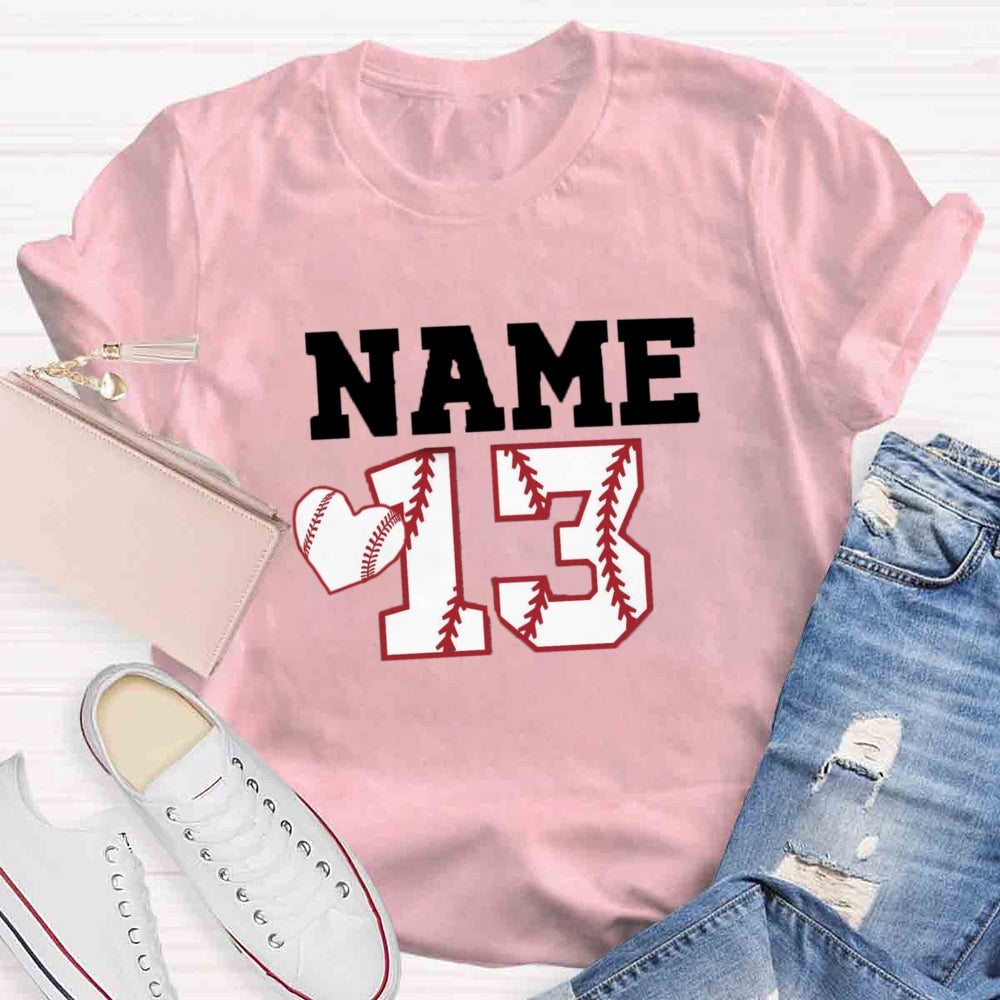 Personalized Game Number And Team Name T-shirt