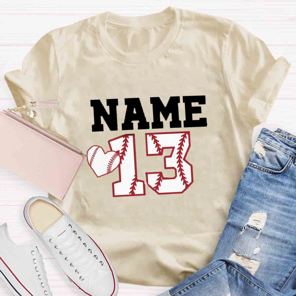 Personalized Game Number And Team Name T-shirt