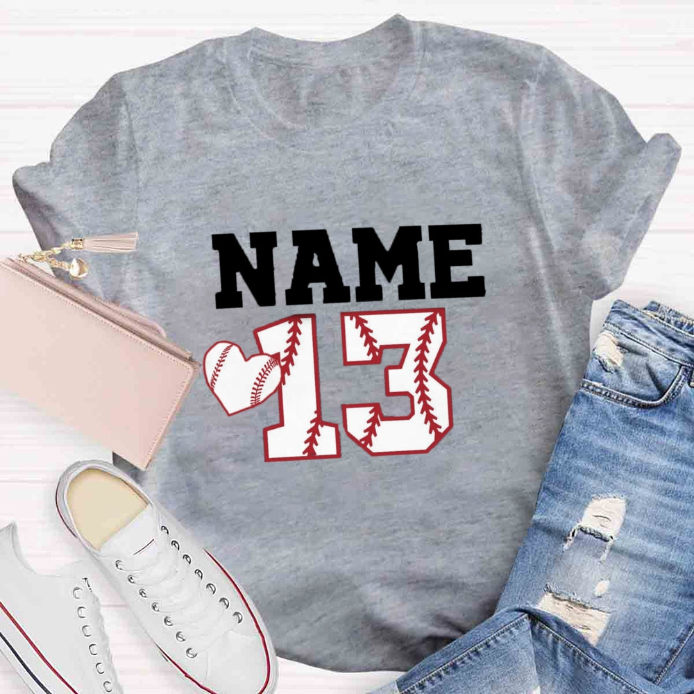 Personalized Game Number And Team Name T-shirt