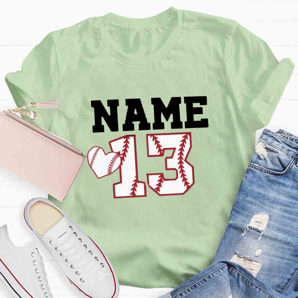 Personalized Game Number And Team Name T-shirt