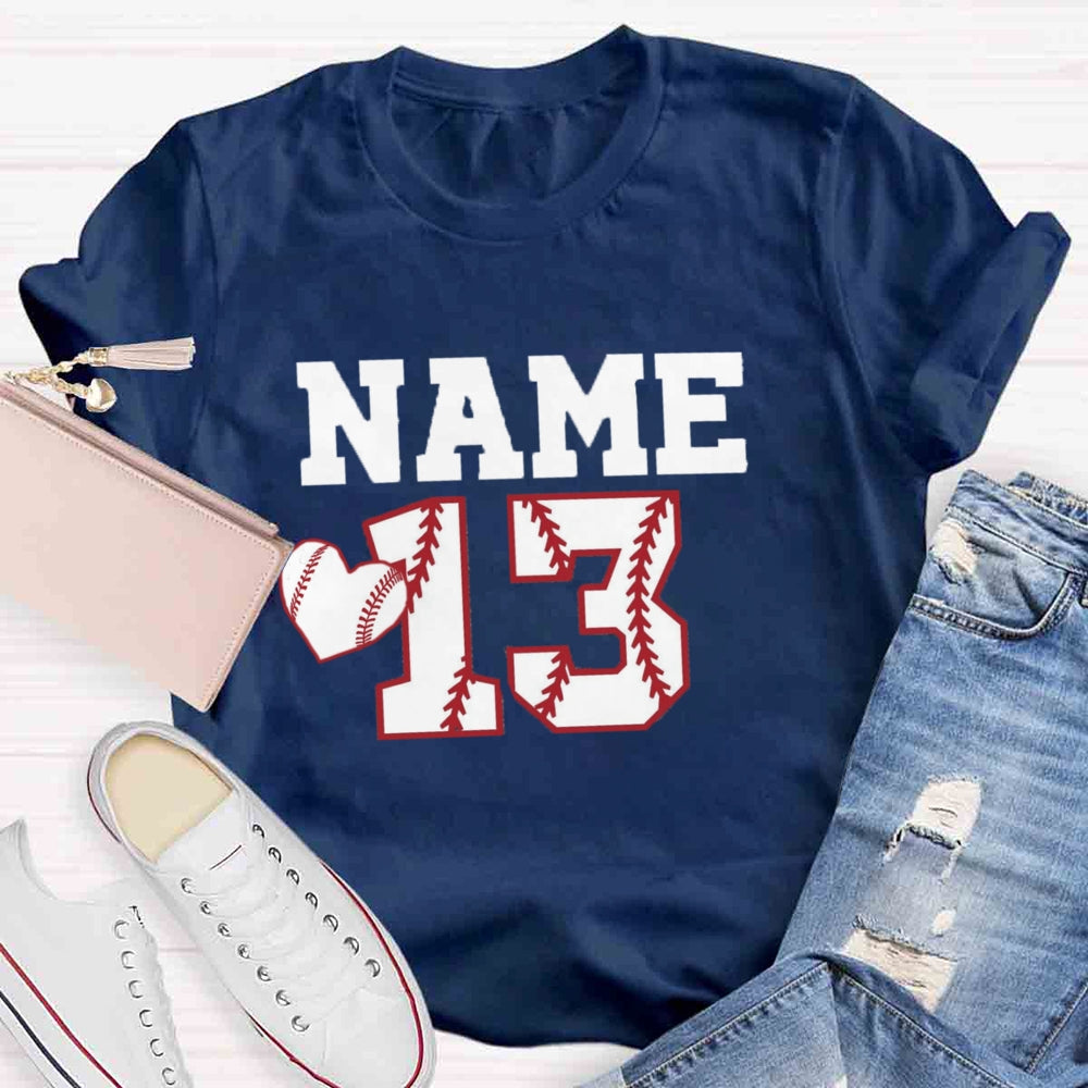 Personalized Game Number And Team Name T-shirt