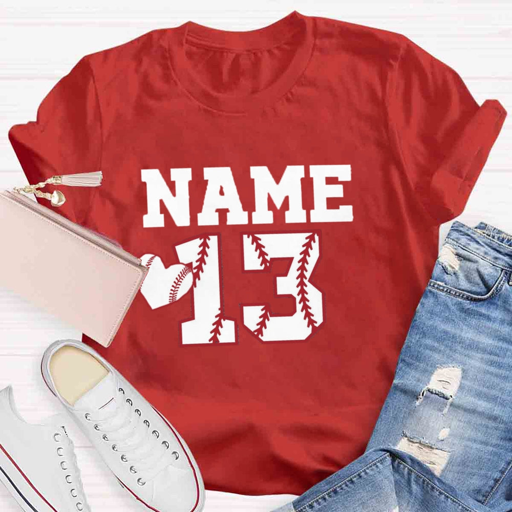 Personalized Game Number And Team Name T-shirt