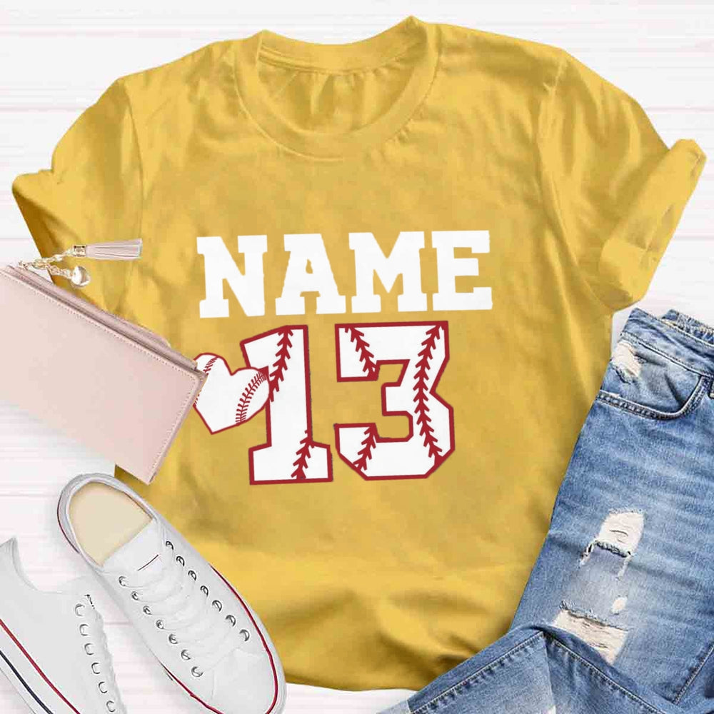 Personalized Game Number And Team Name T-shirt