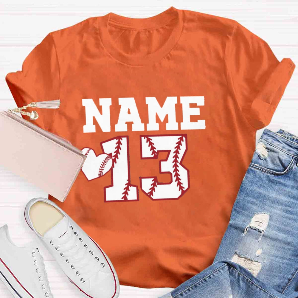 Personalized Game Number And Team Name T-shirt