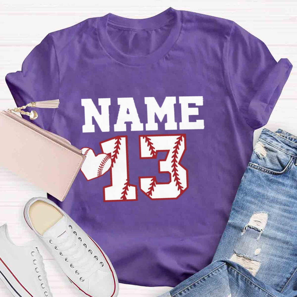 Personalized Game Number And Team Name T-shirt