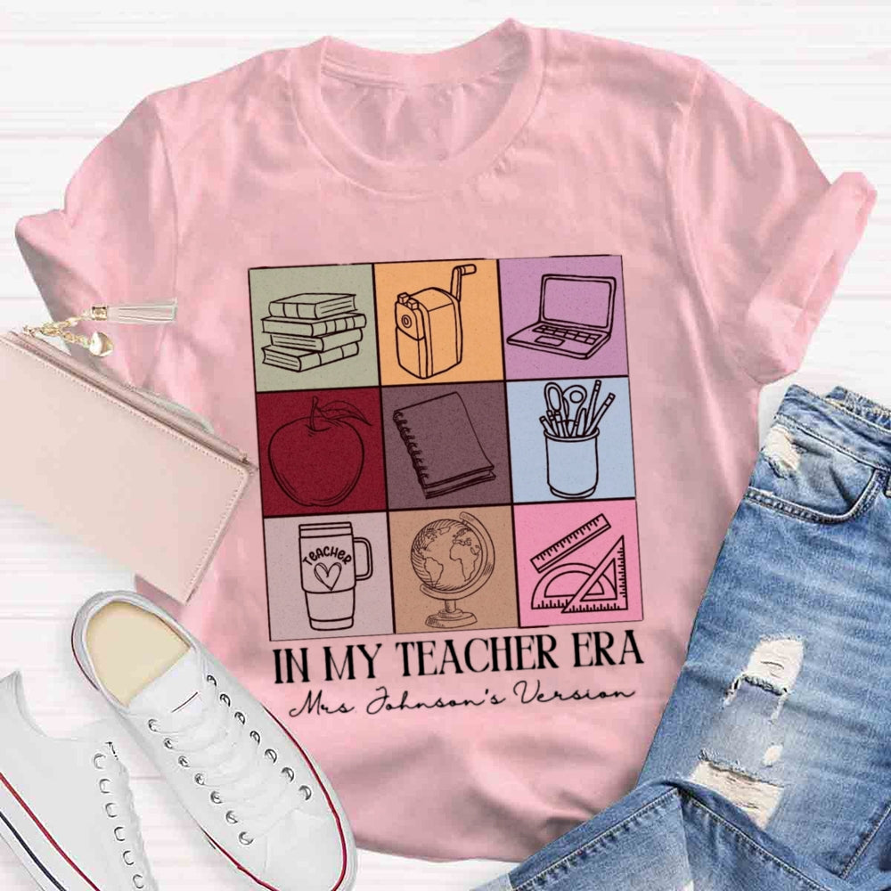 Personalized Name In My Teaching Era T-shirt