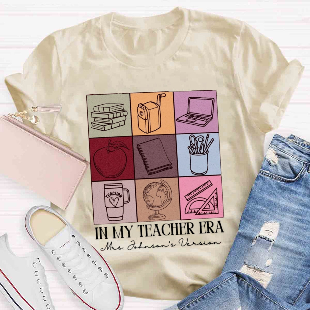 Personalized Name In My Teaching Era T-shirt