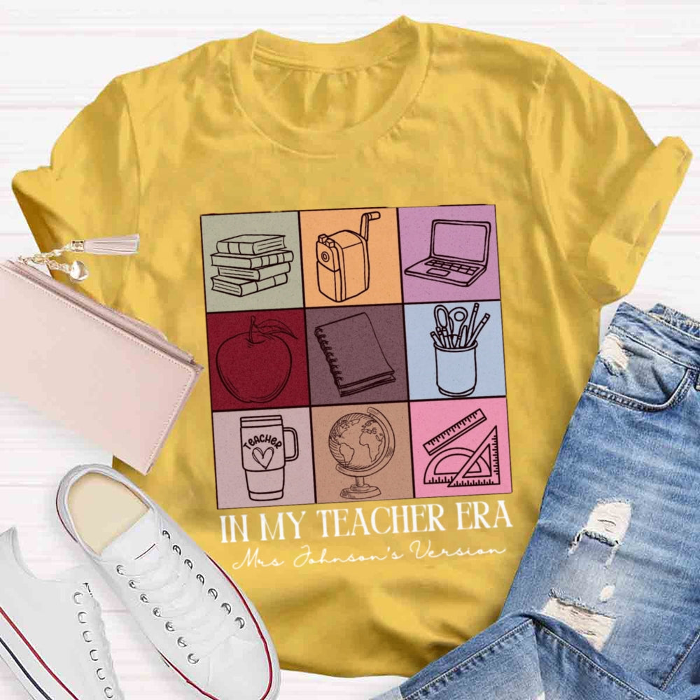 Personalized Name In My Teaching Era T-shirt