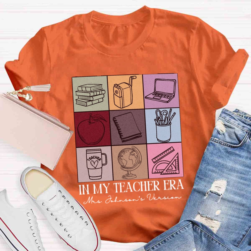 Personalized Name In My Teaching Era T-shirt