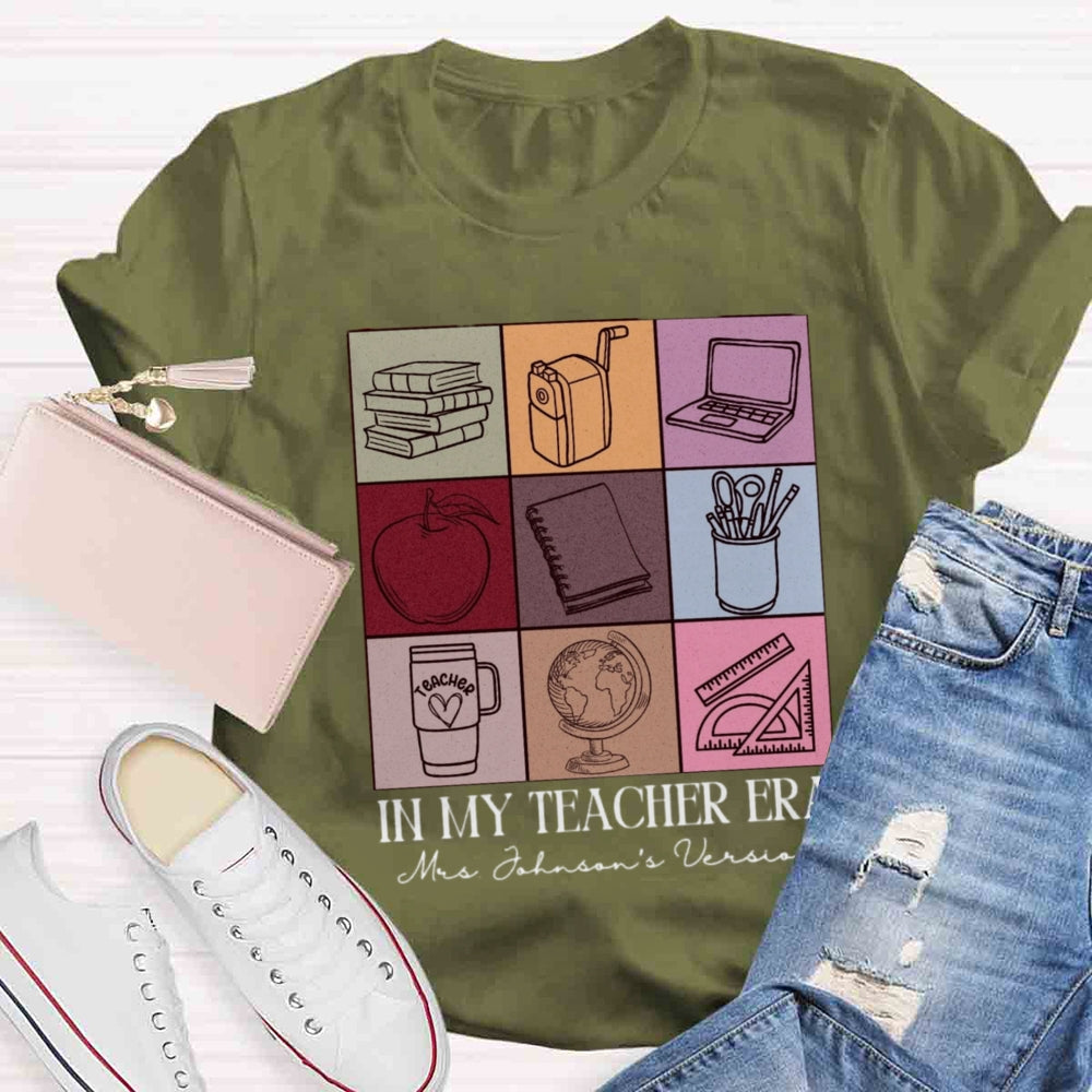 Personalized Name In My Teaching Era T-shirt