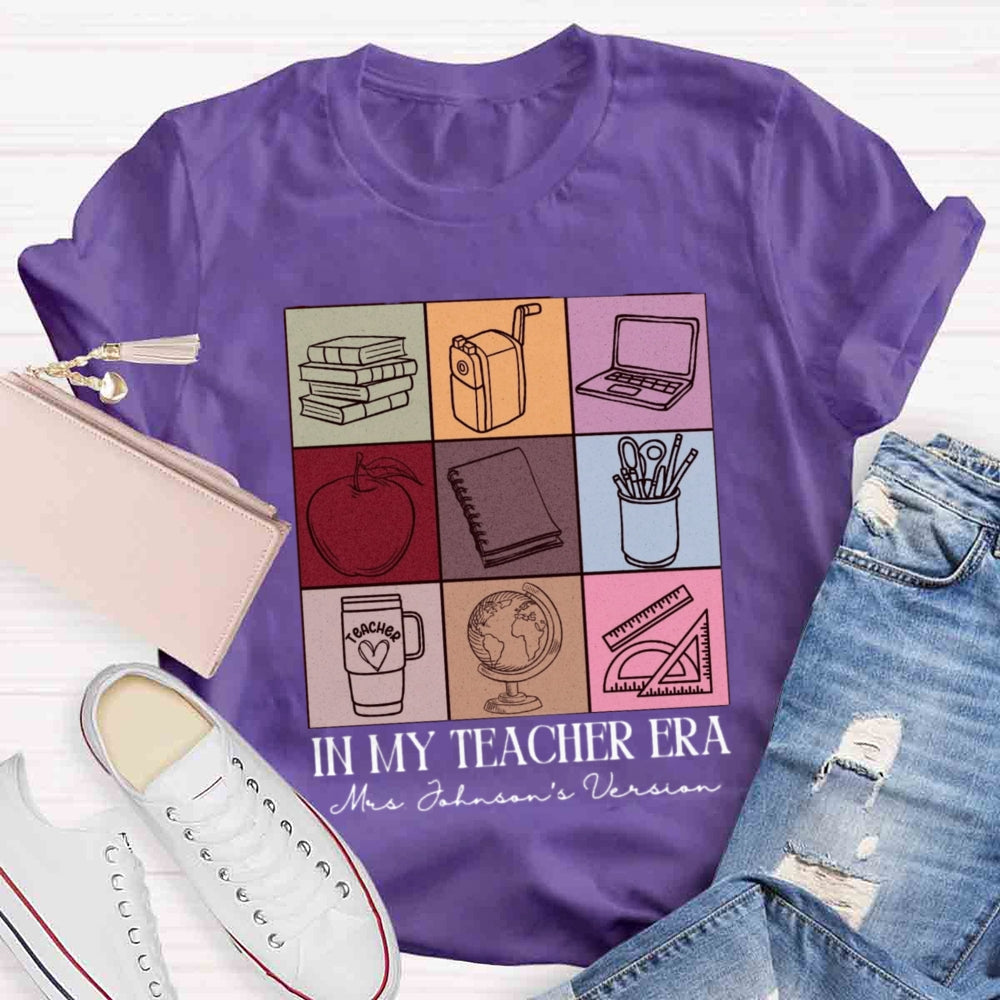 Personalized Name In My Teaching Era T-shirt