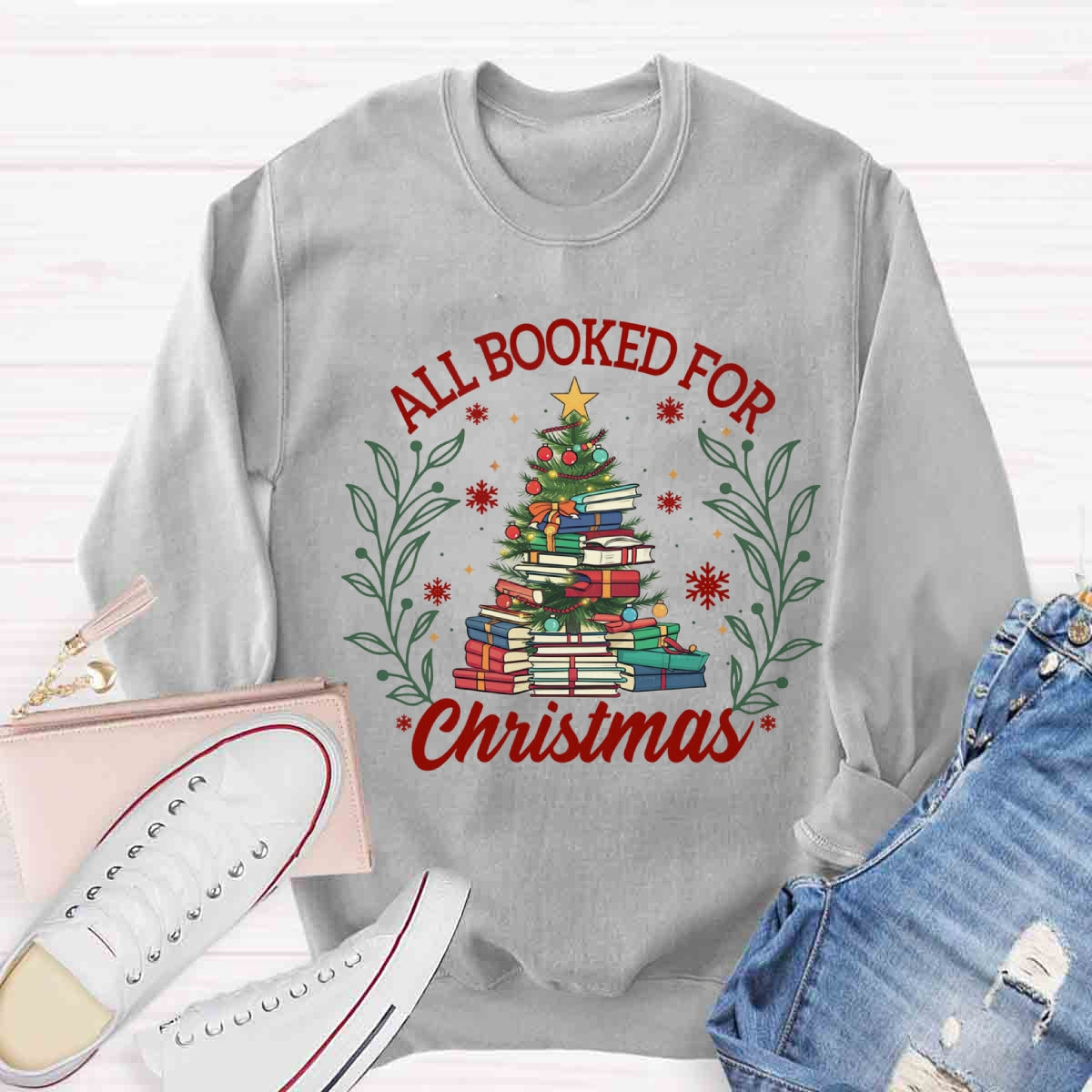 All Booked For Christmas Sweatshirt