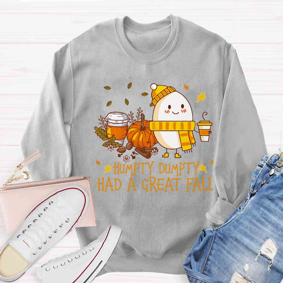 Humpty Happy Autumn Happy Fall Sweatshirt