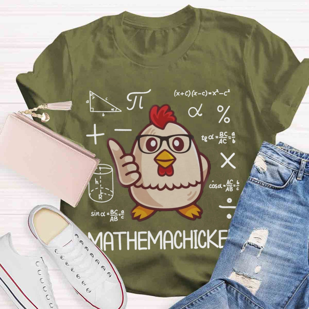 Mathemachicken Funny Math Teacher T-shirt