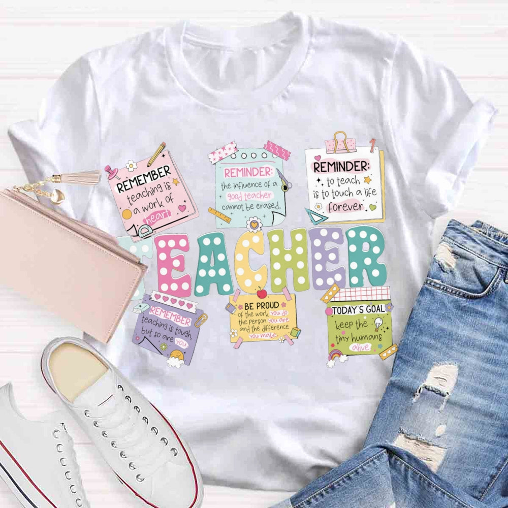 Teacher's Daily Activities T-shirt