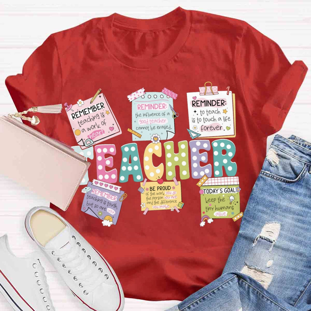 Teacher's Daily Activities T-shirt