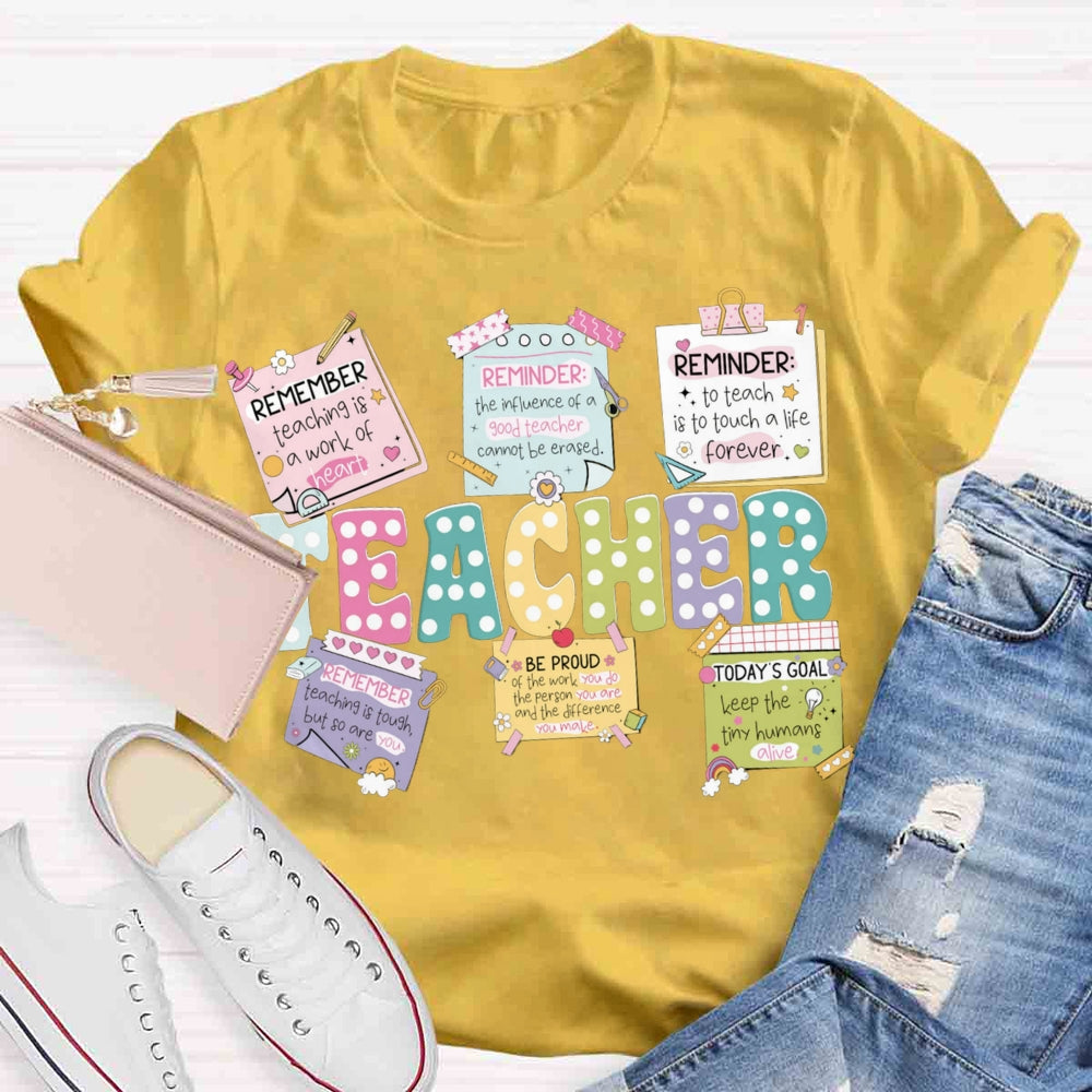 Teacher's Daily Activities T-shirt