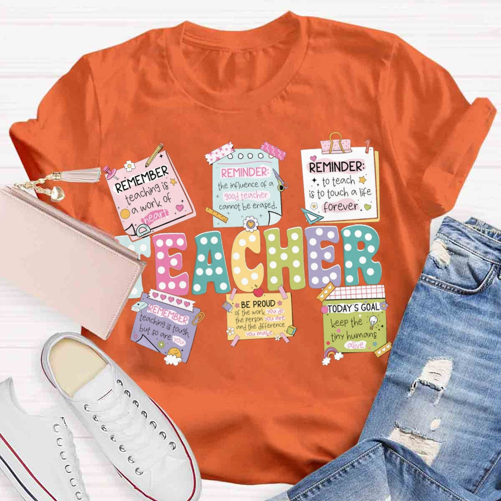 Teacher's Daily Activities T-shirt