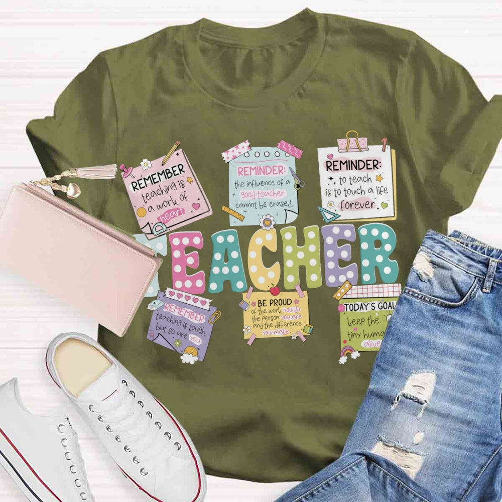 Teacher's Daily Activities T-shirt