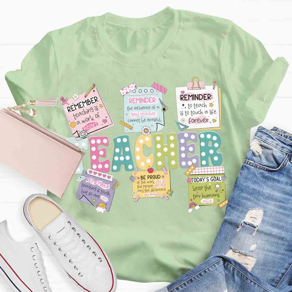 Teacher's Daily Activities T-shirt