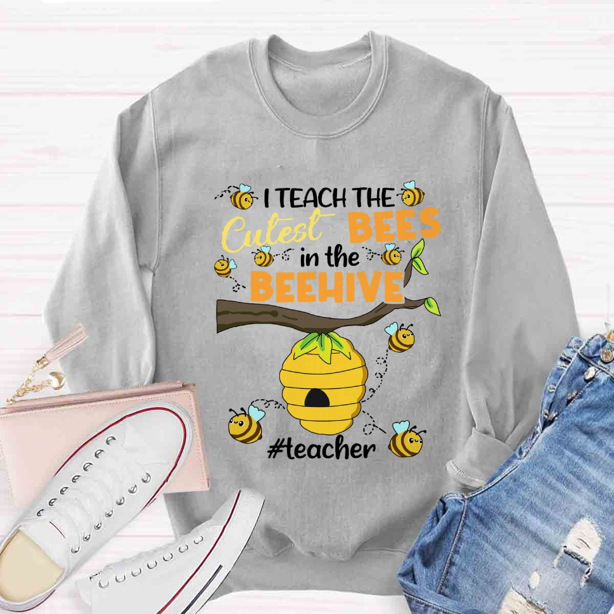 I Teach The Cuetest Bees Sweatshirt