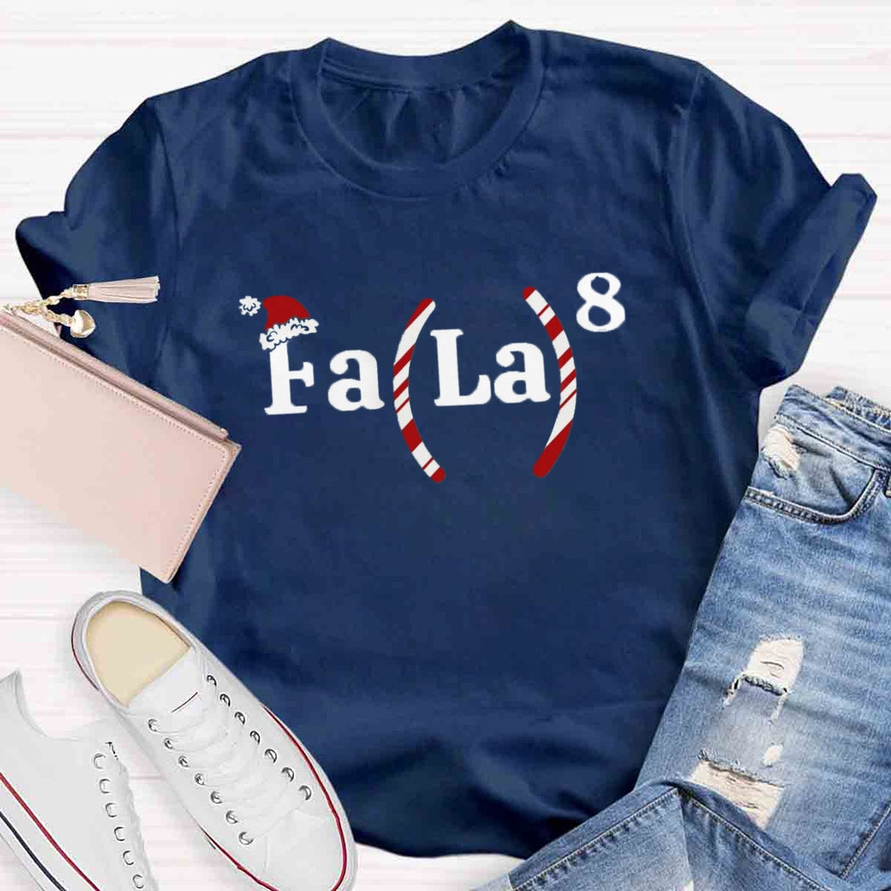 Fala Fun Numbers Christmas Teacher T-Shirt