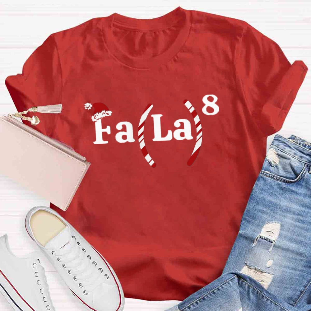 Fala Fun Numbers Christmas Teacher T-Shirt