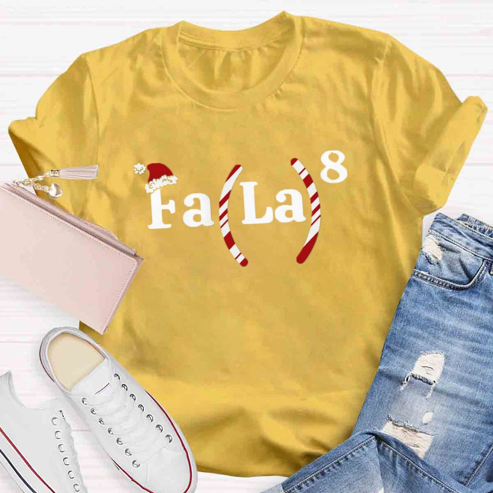 Fala Fun Numbers Christmas Teacher T-Shirt