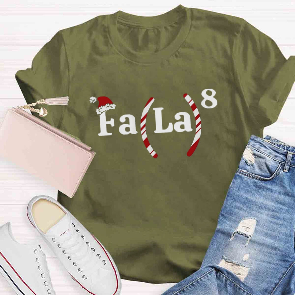 Fala Fun Numbers Christmas Teacher T-Shirt